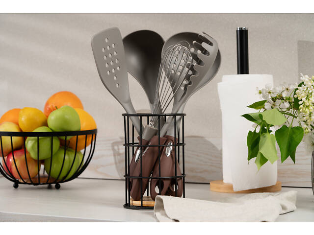 Подставка для столовых приборов Ardesto Midori AR-0905-B 11х11х17 см - Фото 1