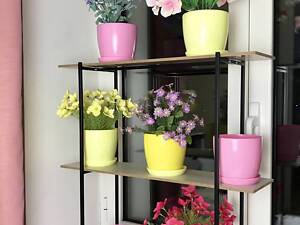 Подставка для цветов BeStand 'ЛАВАНДА - на 3 полочки 17 см х 57 см высота 74 см, цвет белый. 17*57 / черный,