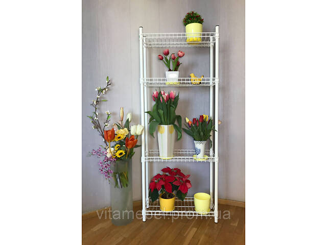Подставка для цветов и рассады BeStand 'СТЕЛЛАЖ 180 М' с подвижной полкой 60 см * 25 см, высота 180 см, цвет - Фото 1