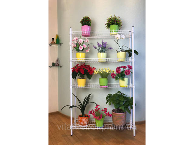 Подставка для цветов и рассады BeStand 'СТЕЛЛАЖ 180' с подвижной полкой 90 см * 25 см, высота 180 см, цвет - Фото 2