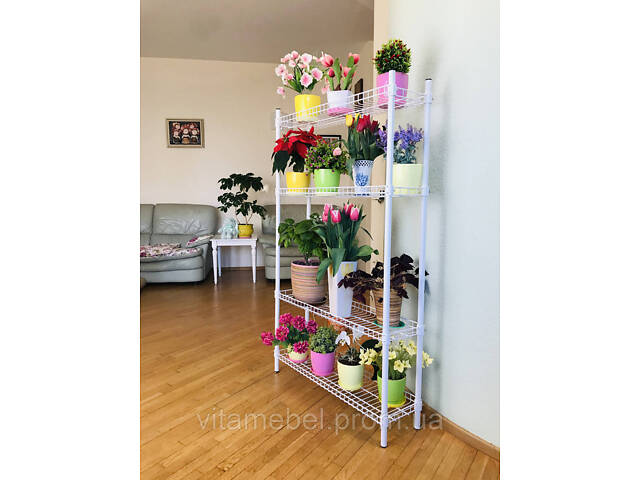 Подставка для цветов и рассады BeStand 'СТЕЛЛАЖ 180' с подвижной полкой 90 см * 25 см, высота 180 см, цвет - Фото 3