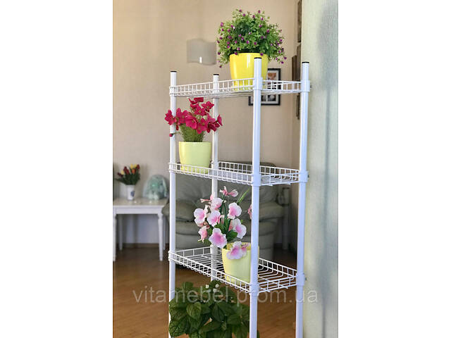 Подставка для цветов и рассады BeStand 'СТЕЛЛАЖ 180 М' с подвижной полкой 60 см * 25 см, высота 180 см, цвет - Фото 3