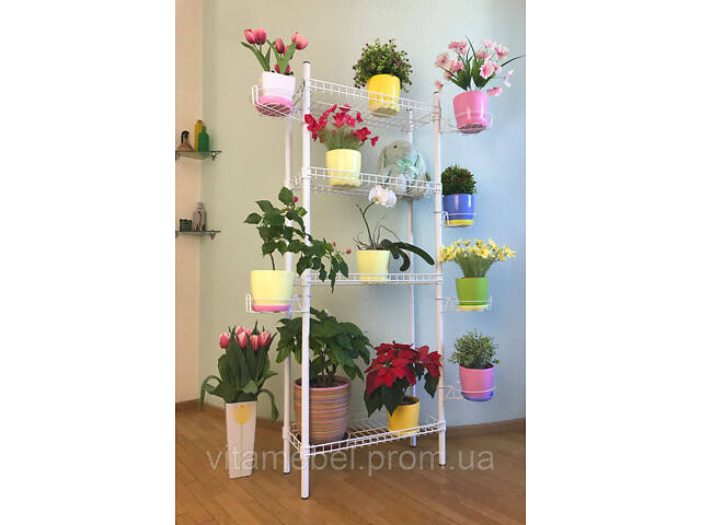 Подставка для цветов и рассады BeStand 'СТЕЛЛАЖ 180 М' с подвижной полкой 60 см * 25 см, высота 180 см, цвет - Фото 4