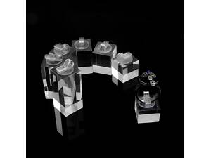 Подставки для колец RESTEQ — набор из 7 акриловых прозрачных квадратных держателей, идеальные аксессуары для хранения и