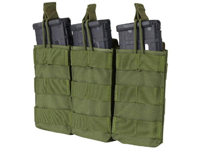 Подсумок Condor Triple M4/M16 Mag для 3-х магазинов открытый Оливковый (1013-1432.03.73) - Фото 1