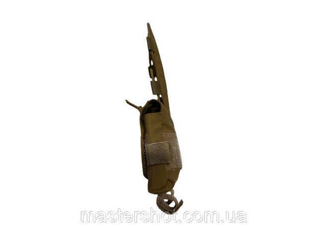Подсумок карман (противовес) для аксессуаров на кавер для баллистического шлема Fast Mandrake кайот песок ms - Фото 2
