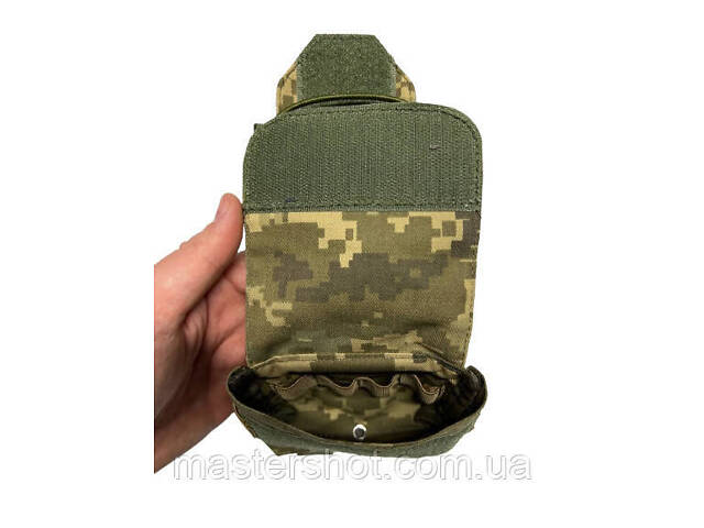 Подсумок карман (противовес) для аксессуаров на кавер для баллистического шлема Fast Mandrake пиксель ms ms - Фото 3