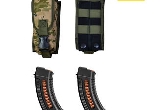 Подсумок на 2 магазина двойной из кордуры пиксель MOLLE тактический