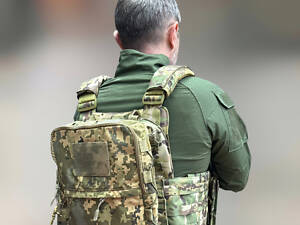 Подсумок-рюкзак сухарный на плитоноску с Молли, Пиксель, Cordura, сумка сухарная тактическая, сумка сухарка
