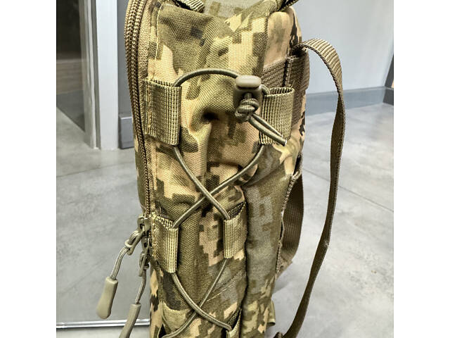 Подсумок-рюкзак сухарный на плитоноску с Молли, Пиксель, Cordura, сумка сухарная тактическая, сумка сухарка - Фото 2