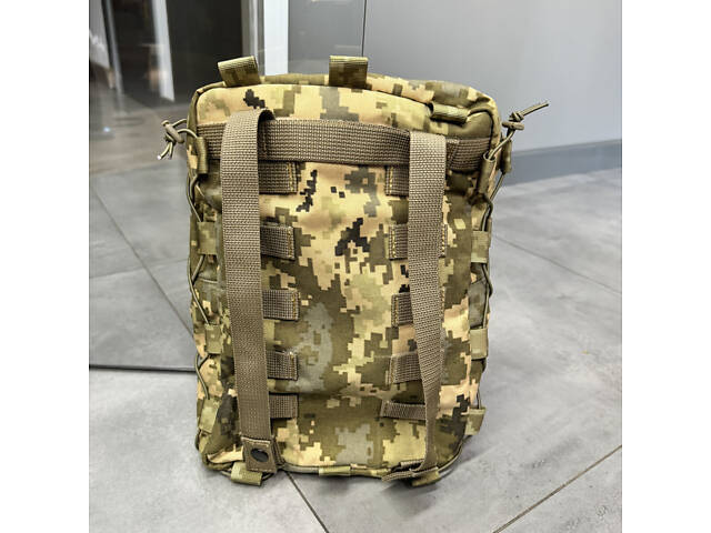 Подсумок-рюкзак сухарный на плитоноску с Молли, Пиксель, Cordura, сумка сухарная тактическая, сумка сухарка - Фото 8