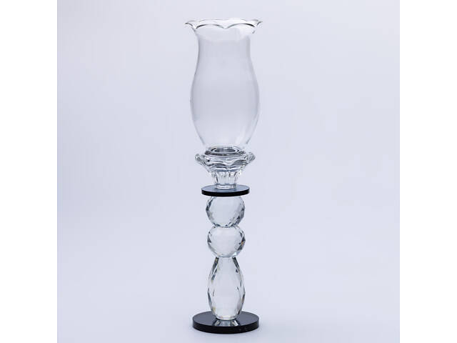 Подсвечник стеклянный 7×32 см подсвечник декоративный бокал на ножке