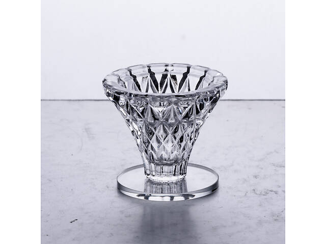 Подсвечник стеклянный на ножке 5×5.5 см декоративный прозрачный подсвечник на стол