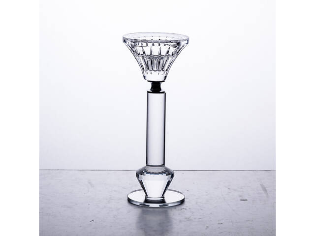 Подсвечник стеклянный на ножке 6×17.3 см прозрачный декоративный подсвечник на стол