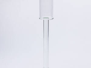 Підсвічник скляний на ніжці 8×36 см підсвічник келих декоративний прозорий