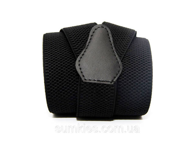 Подтяжки на пуговицу черные 3,5 см PNP-5833 - Фото 3