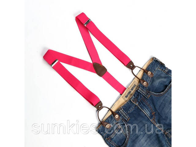 Підтяжки на гудзик фуксія PNP-5809 - Фото 2
