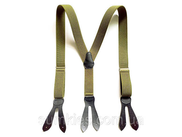 Підтяжки на гудзик хакі 3,5 см PNP-5840 - Фото 1