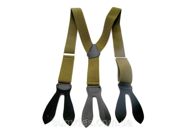 Підтяжки на гудзик хакі 3,5 см PNP-5840 - Фото 4