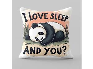 Подушка 3D Панда I love 28951 35х35 см