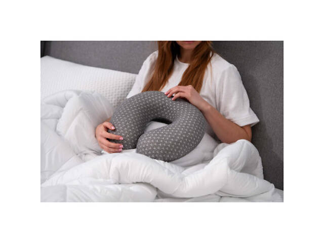 Подушка Ardesto ортопедична Sleepwell Travel, для шиї, піна меморі 34х29х10см сіра (ART3429NEP) - Фото 8
