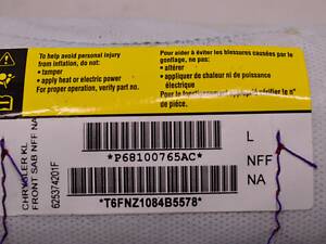 Подушка безопасности airbag сидение перед лев Jeep Cherokee KL 14- 68100765AC