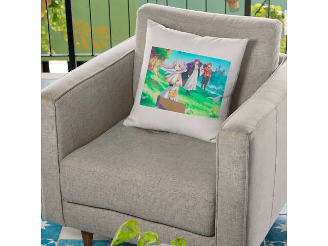 Подушка декоративная Кавун Frieren beyond journey's end 40x40 см (П000791)