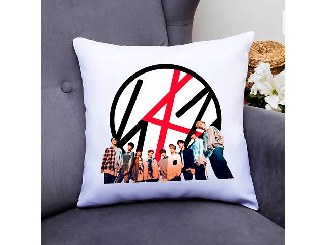 Подушка декоративная Кавун Группа Stray Kids 40x40 см (П000798)
