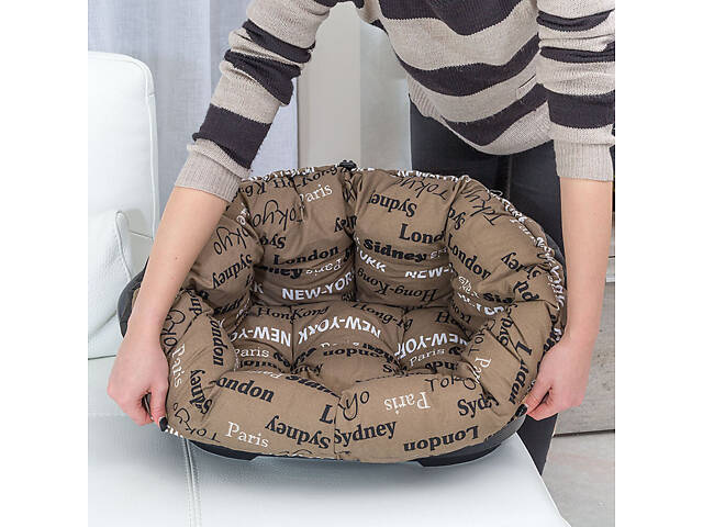 Подушка для лежака для собак і кошек Ferplast Sofа' Cushion Cities (Ферпласт Софа Кушин Ситиес) 96 х 71 х h 32 см - 10 - Фото 6
