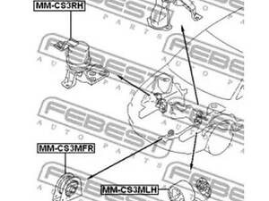 Подушка Двигателя Задняя Mt на Airtrek, Dion, Lancer, Mirage, Outlander