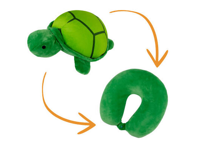 Подушка Home Line дорожня трансформер 'Черепаха зелена' (160434) - Фото 1