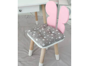 Подушка м'яка для дитячого стільчика 23х28, сіра