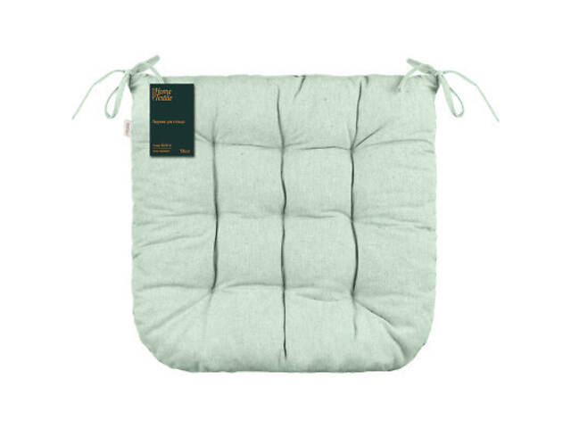 Подушка на стілець Ardesto Oliver, 40х40 см, 100% бавовна, нап-ч: 50% холофай, 50% ПП, аквамарин (ART02OA) - Фото 1