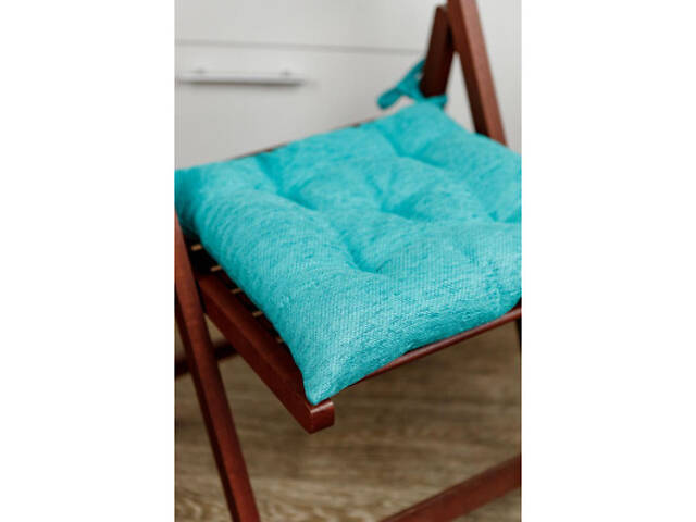 Подушка на стул Прованс CHENILLA Бірюзова 40х40 (034857) - Фото 2
