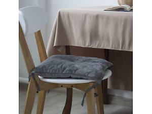 Подушка на стул ТЕП VELURE 3-04551_32311 40х40 см серая