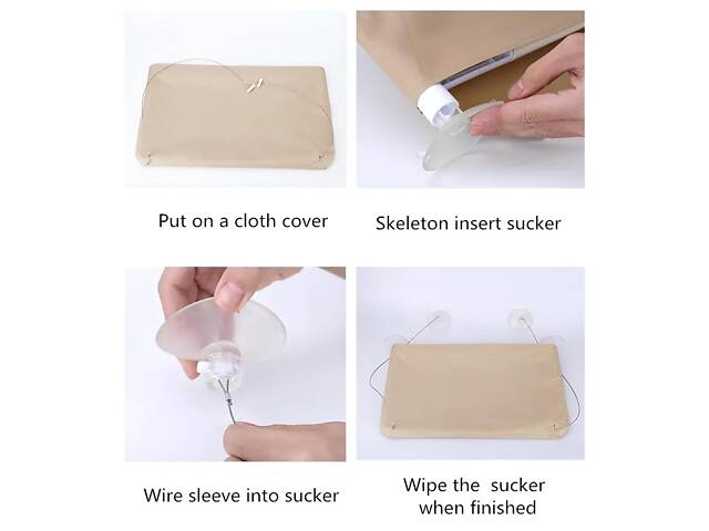 Підвісне віконне ліжечко для кота RESTEQ 55×35 см — гамак на вікно, лежак для кота, спальне місце на присосках - Фото 5