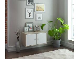 Подвісна тумба Прайм-21-2 ДУБ СОНОМА-БІЛА АЛЯСКА