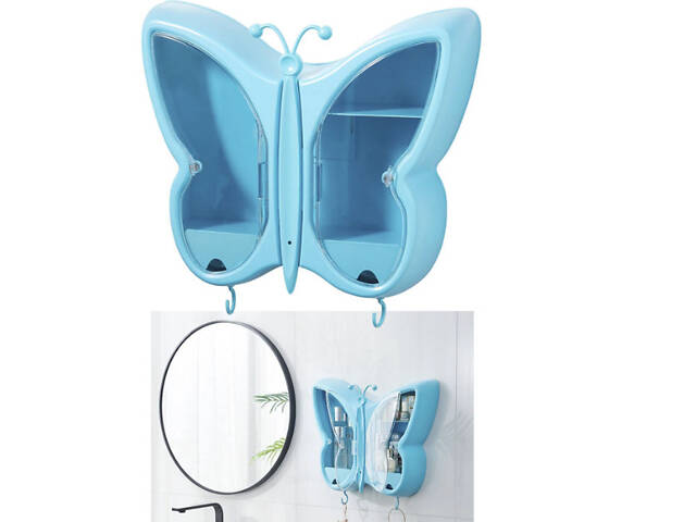 Підвісний органайзер у вигляді полиці для косметики 'Метелик' XPRO Синій (W-34_649) - Фото 2