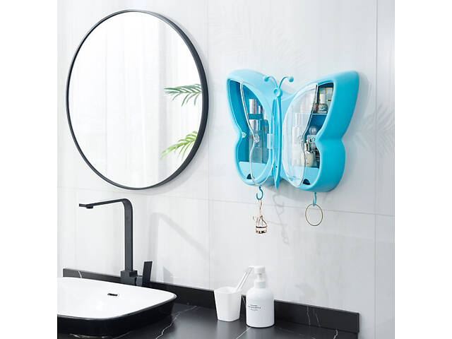 Підвісний органайзер у вигляді полиці для косметики 'Метелик' XPRO Синій (W-34_649) - Фото 3