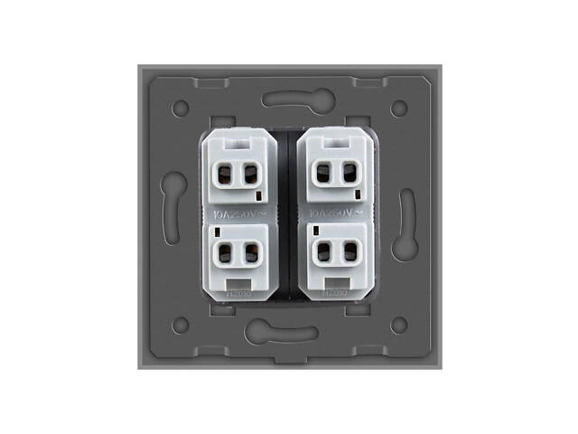 Подвійна універсальна розетка 2 стандарта в 1 Livolo сірий (VL-C7C2A-15) - Фото 2