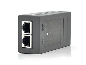 POE-інжектор 48 V 0.5 A (24 Вт) з портами Ethernet 10/100 Мбіт/с, без кабелю живлення