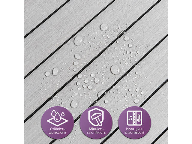 Покриття вінілове самоклеюче 3D рейки 600х600х2,8мм Скандинавський білий шпон SW-00002197 - Фото 4