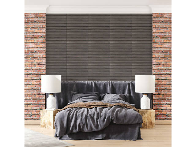 Покриття вінілове самоклеюче 3D рейки 600х600х2,8мм Металевий попіл SW-00002196 - Фото 6