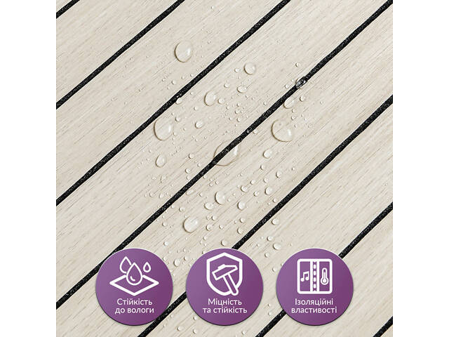 Покриття вінілове самоклеюче 3D рейки 600х600х2,8мм Дуб перлинний пісок SW-00002200 - Фото 4