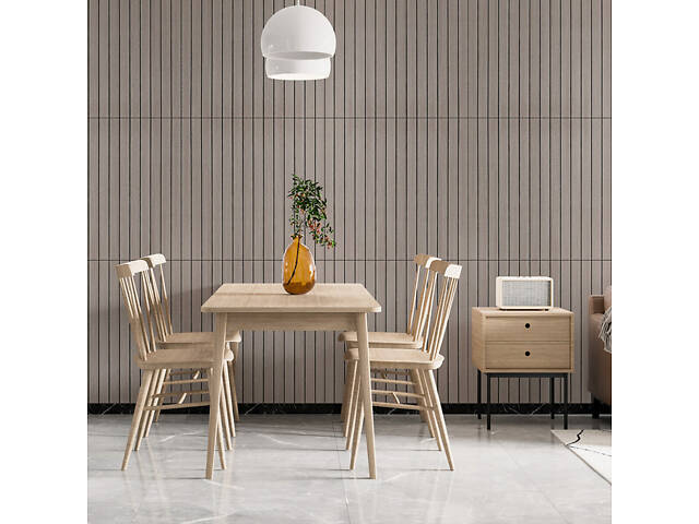 Покриття вінілове самоклеюче 3D рейки 600х600х2,8мм Дуб мокко SW-00002201 - Фото 6