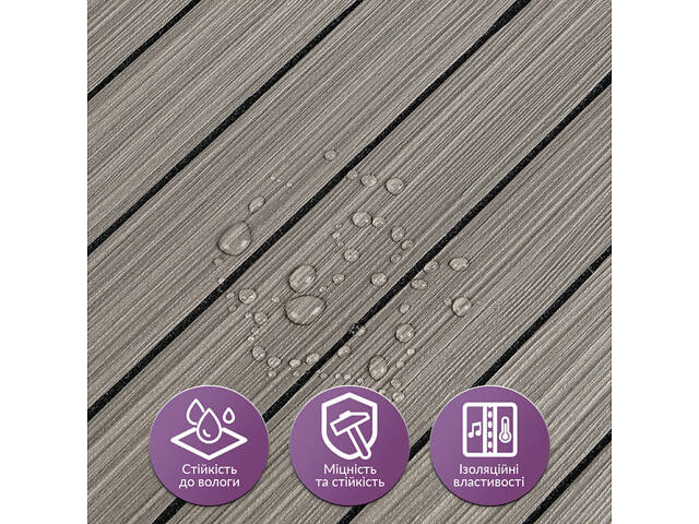 Покриття вінілове самоклеюче 3D рейки 600х600х2,8мм SW-00003245 - Фото 4