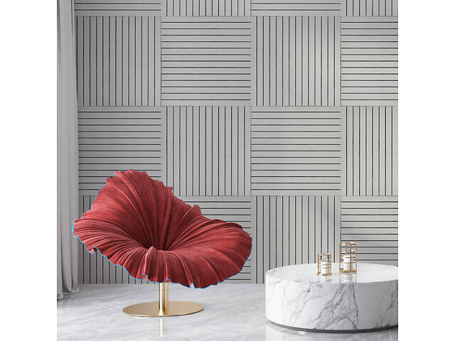 Покриття вінілове самоклеюче 3D рейки 600х600х2,8мм SW-00003242 - Фото 6