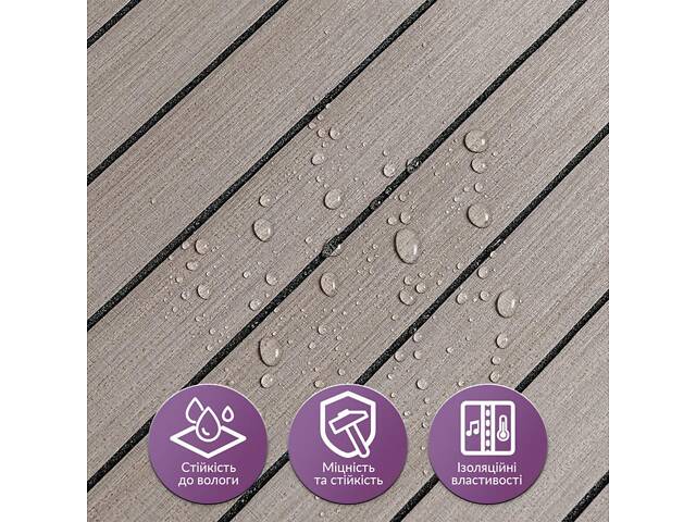 Покрытие виниловое самоклеющееся 3D рейки дуб мокко 600*600*2,8мм (D) SW-00002201 - Фото 3