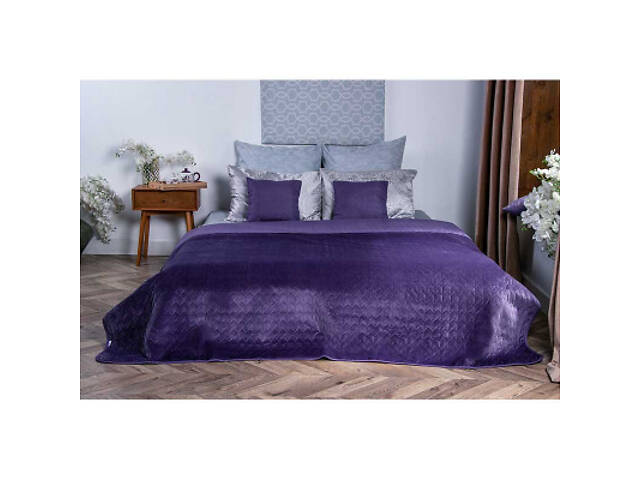 Покривало Руно двостороннє VeLour Фіолетове 180 х 220 см (340.55_Violet) - Фото 3