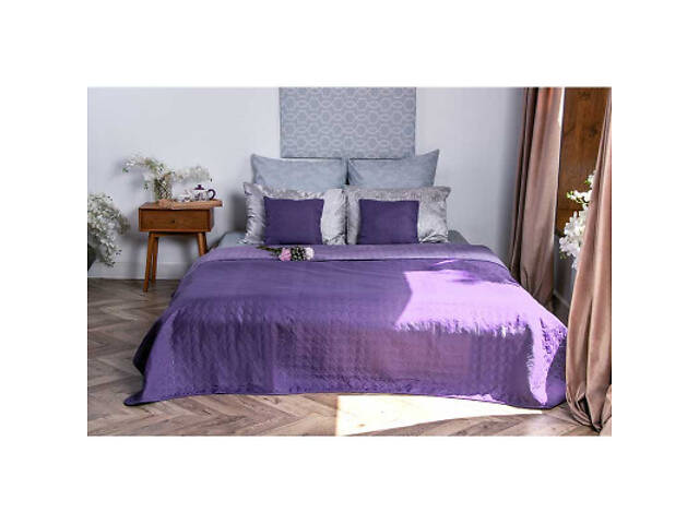 Покривало Руно двостороннє VeLour Фіолетове 180 х 220 см (340.55_Violet) - Фото 4